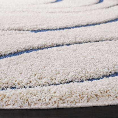 Tapis SAFAVIEH Florida Shag Staka Abstract Waves de 3 cm d'épaisseur