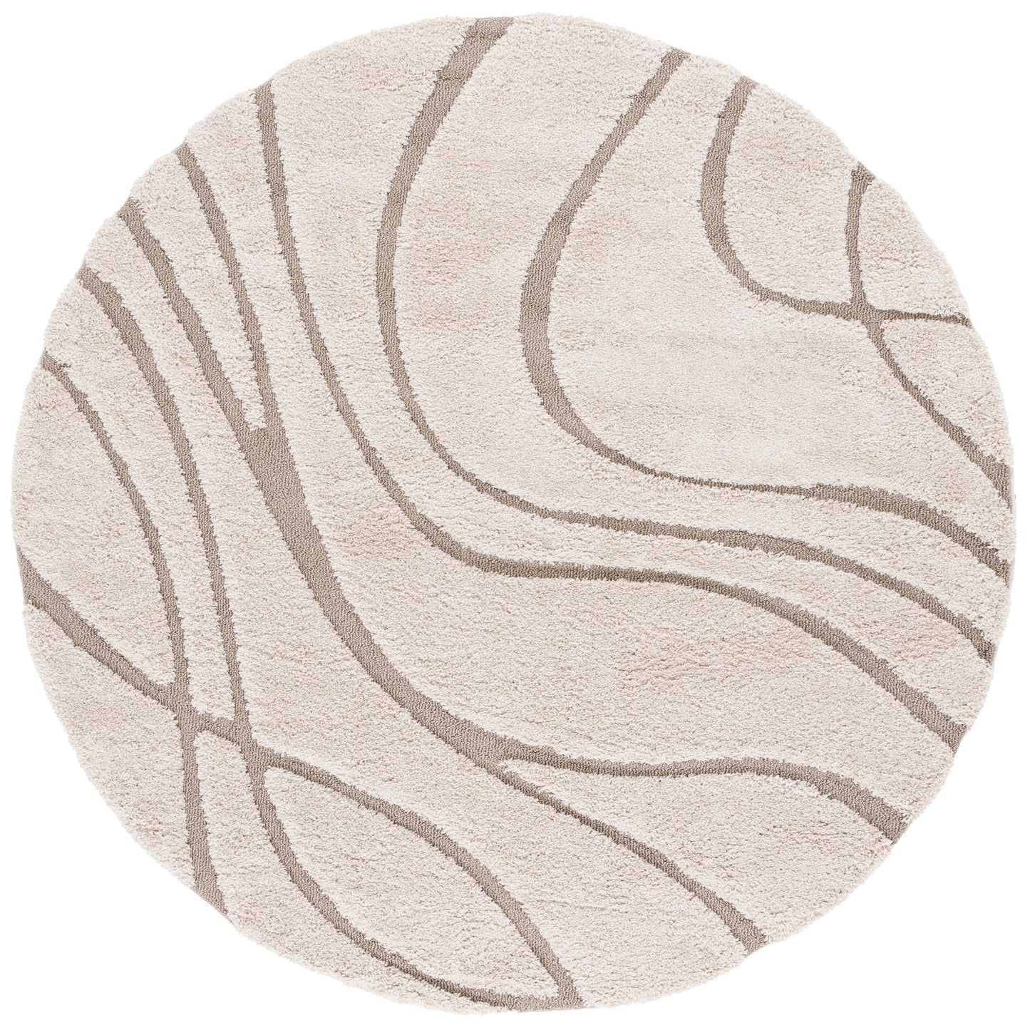 Tapis SAFAVIEH Florida Shag Staka Abstract Waves de 3 cm d'épaisseur