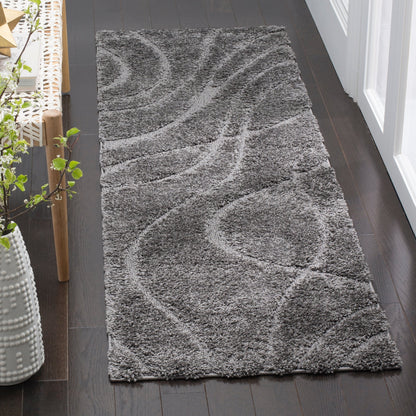 Tapis SAFAVIEH Florida Shag Staka Abstract Waves de 3 cm d'épaisseur