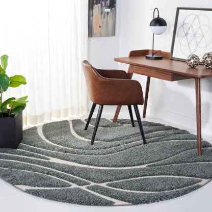Tapis SAFAVIEH Florida Shag Staka Abstract Waves de 3 cm d'épaisseur