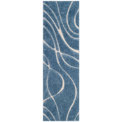 Tapis SAFAVIEH Florida Shag Staka Abstract Waves de 3 cm d'épaisseur