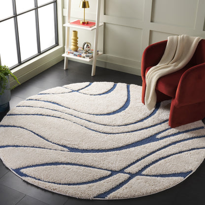 Tapis SAFAVIEH Florida Shag Staka Abstract Waves de 3 cm d'épaisseur