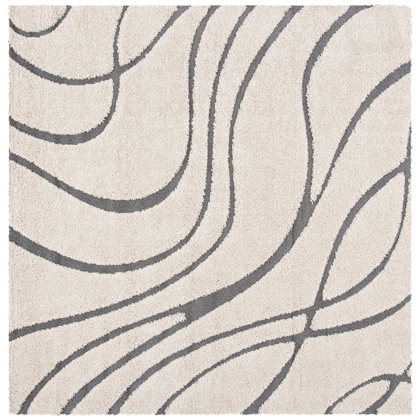 Tapis SAFAVIEH Florida Shag Staka Abstract Waves de 3 cm d'épaisseur
