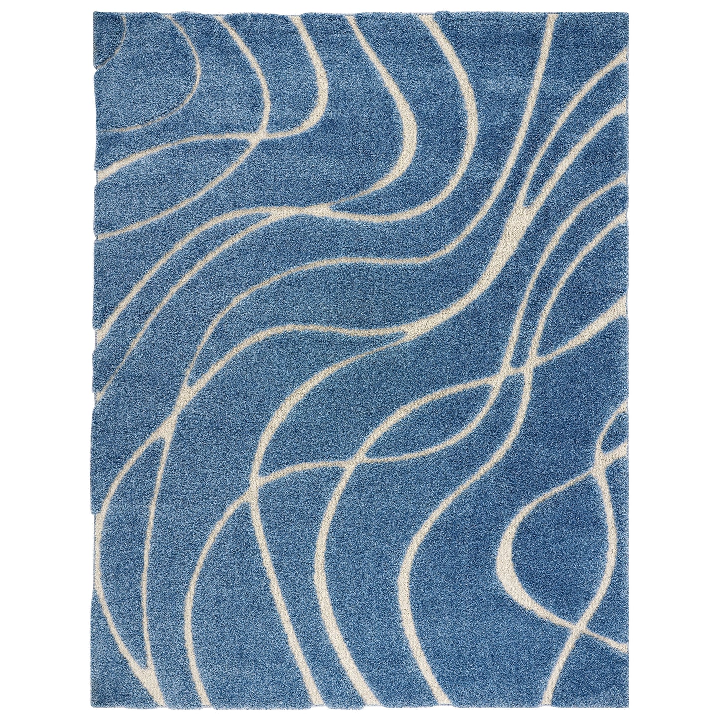 Tapis SAFAVIEH Florida Shag Staka Abstract Waves de 3 cm d'épaisseur