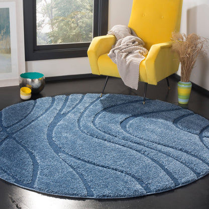 Tapis SAFAVIEH Florida Shag Staka Abstract Waves de 3 cm d'épaisseur