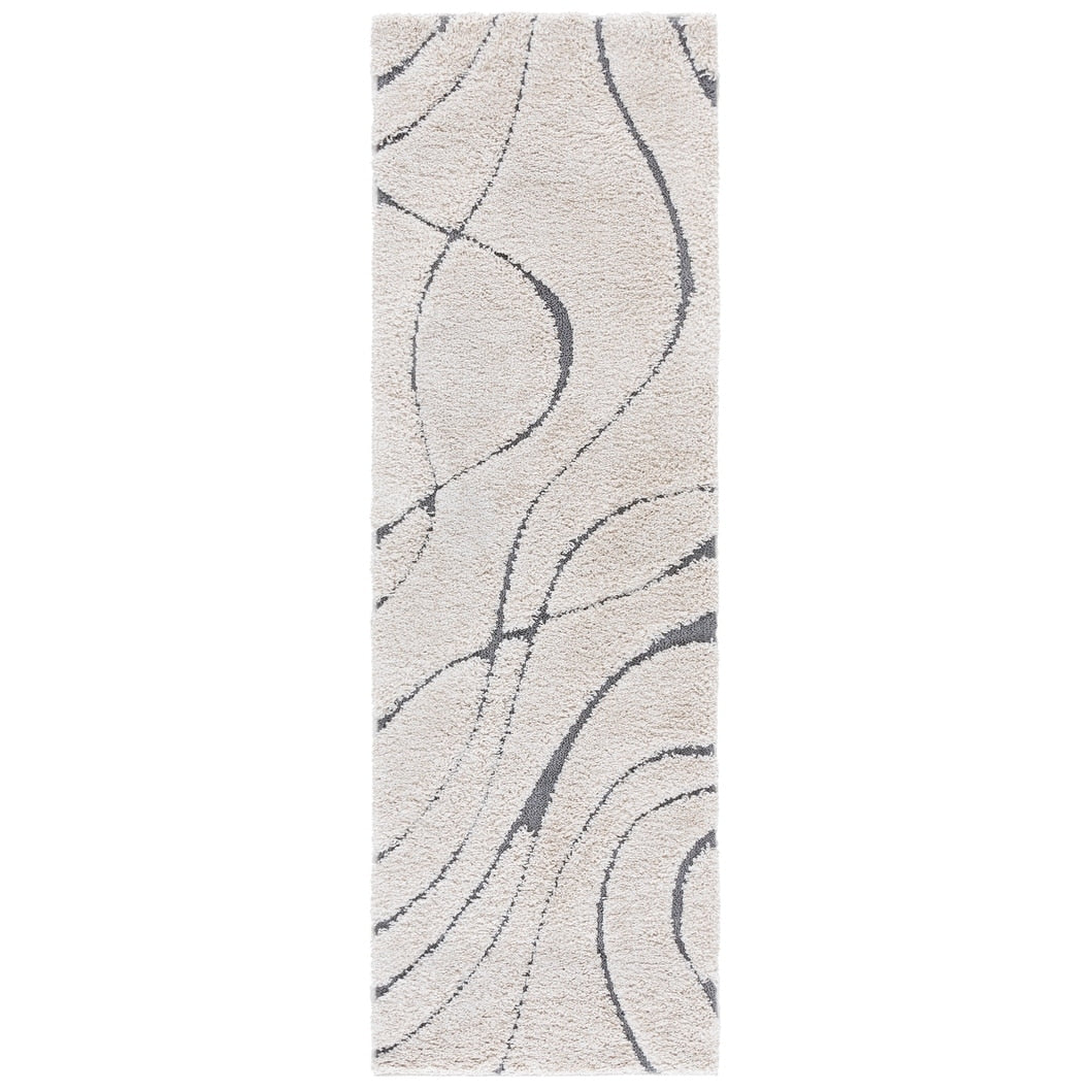 Tapis SAFAVIEH Florida Shag Staka Abstract Waves de 3 cm d'épaisseur