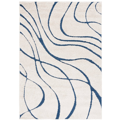 Tapis SAFAVIEH Florida Shag Staka Abstract Waves de 3 cm d'épaisseur