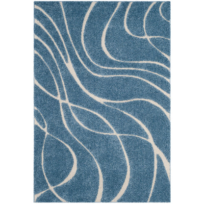 Tapis SAFAVIEH Florida Shag Staka Abstract Waves de 3 cm d'épaisseur