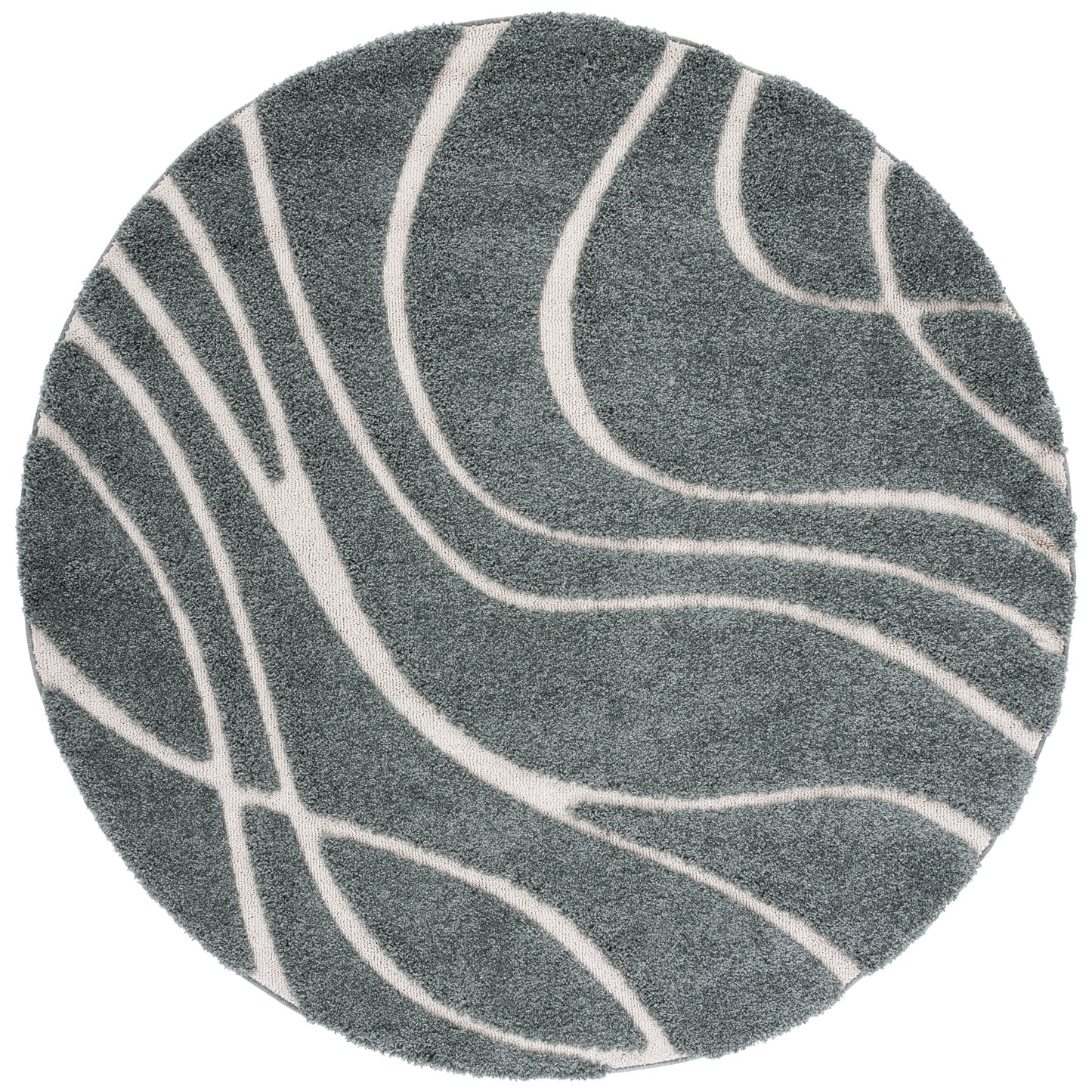 Tapis SAFAVIEH Florida Shag Staka Abstract Waves de 3 cm d'épaisseur