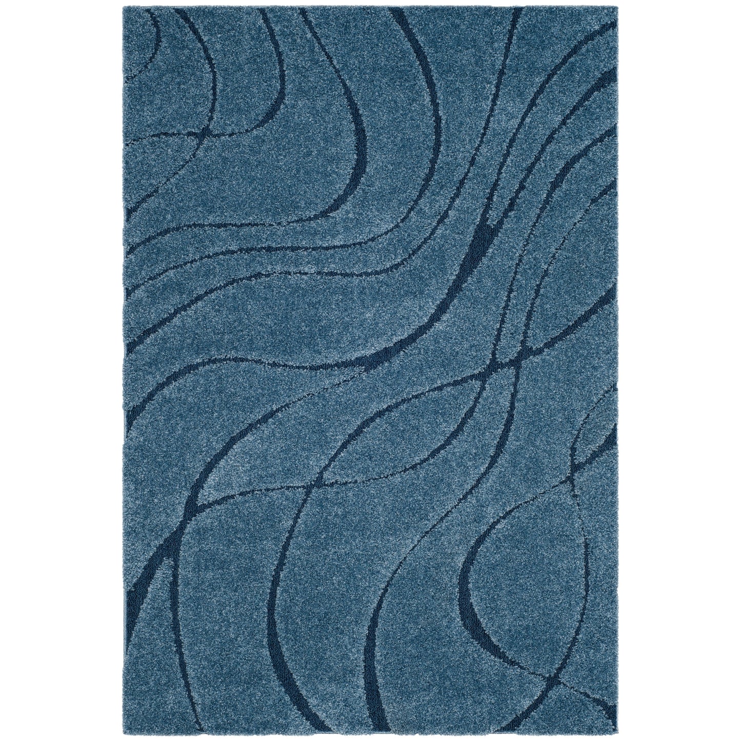 Tapis SAFAVIEH Florida Shag Staka Abstract Waves de 3 cm d'épaisseur