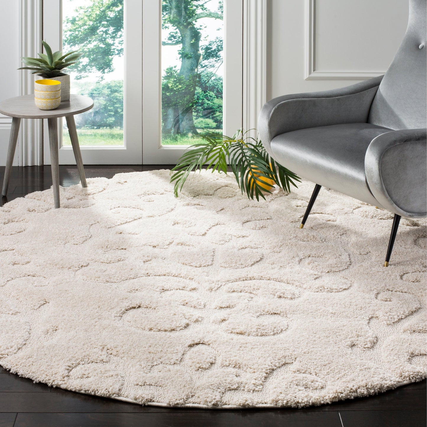 Tapis SAFAVIEH Florida Shag Tjabbe Scroll Area de 3 cm d'épaisseur