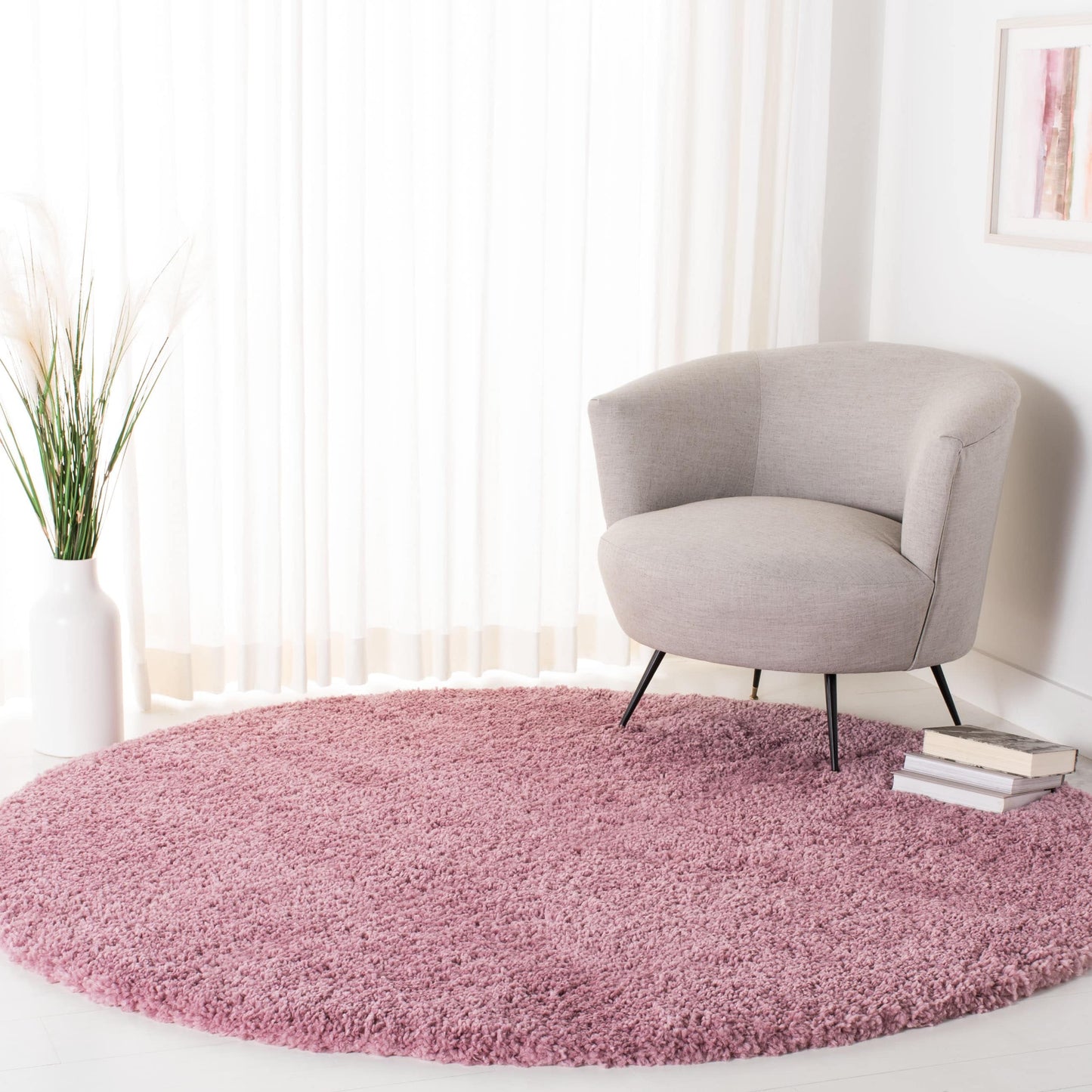 Tapis SAFAVIEH Fontana Shag Dagi uni de 5 cm d'épaisseur