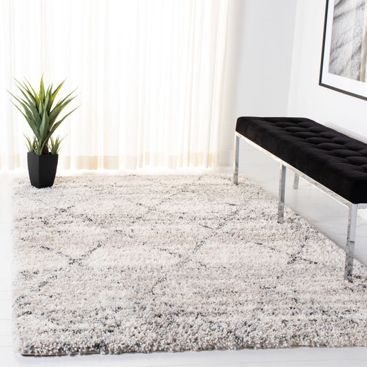 Tapis SAFAVIEH Fontana Shag Marye Modern Trellis de 5 cm d'épaisseur