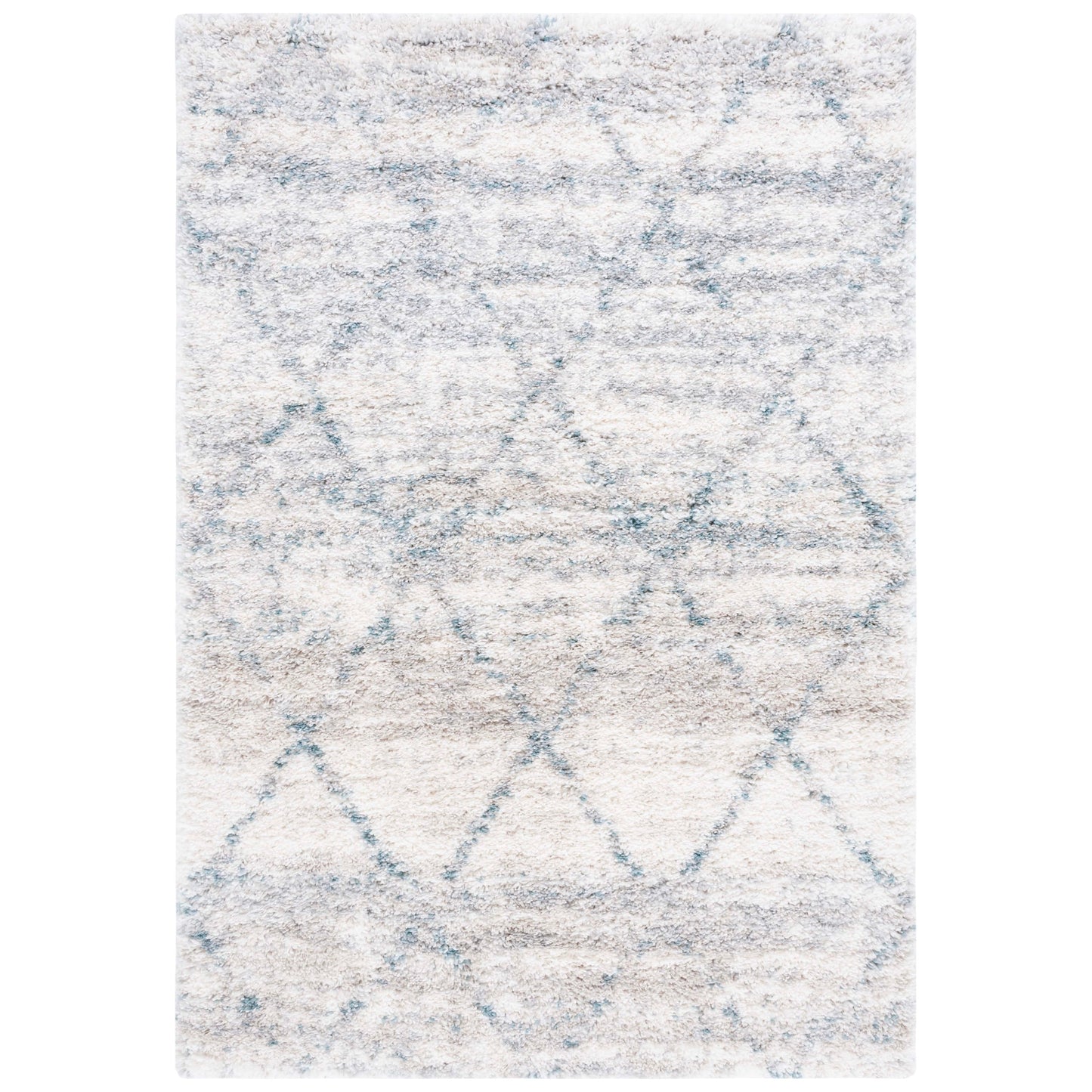 Tapis SAFAVIEH Fontana Shag Marye Modern Trellis de 5 cm d'épaisseur
