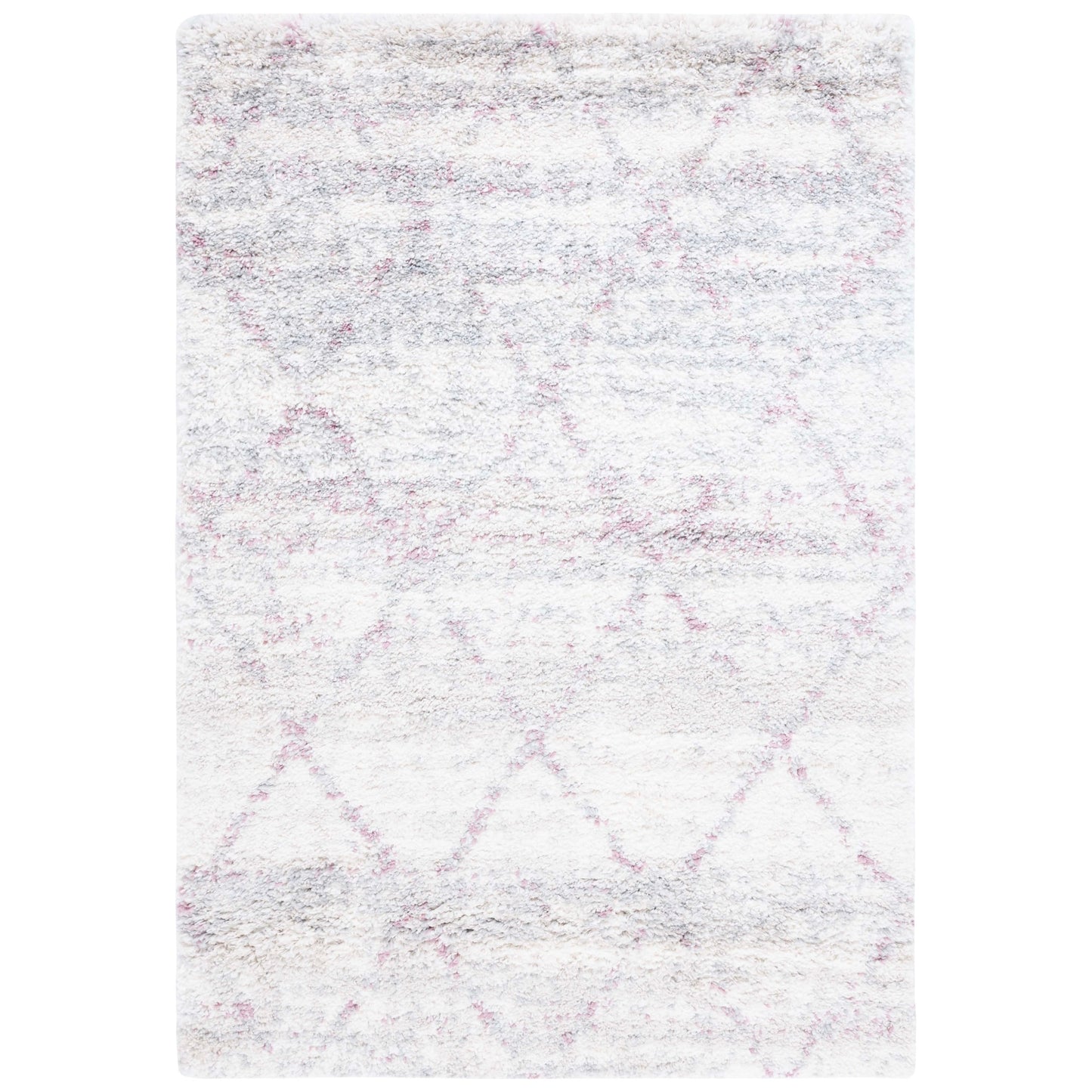 Tapis SAFAVIEH Fontana Shag Marye Modern Trellis de 5 cm d'épaisseur