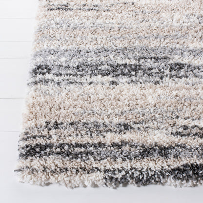 Tapis SAFAVIEH Fontana Shag Mevlide à rayures modernes de 5 cm d'épaisseur