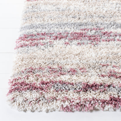 Tapis SAFAVIEH Fontana Shag Mevlide à rayures modernes de 5 cm d'épaisseur
