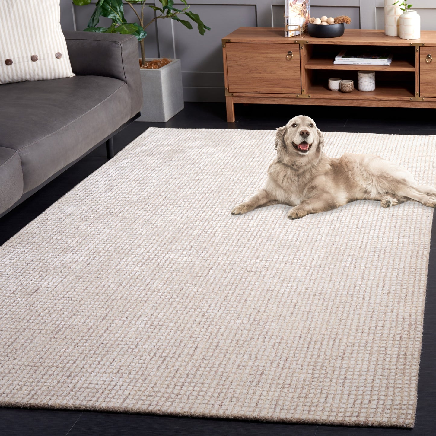 Tapis moderne en viscose SAFAVIEH fait main, abstrait, Marikka