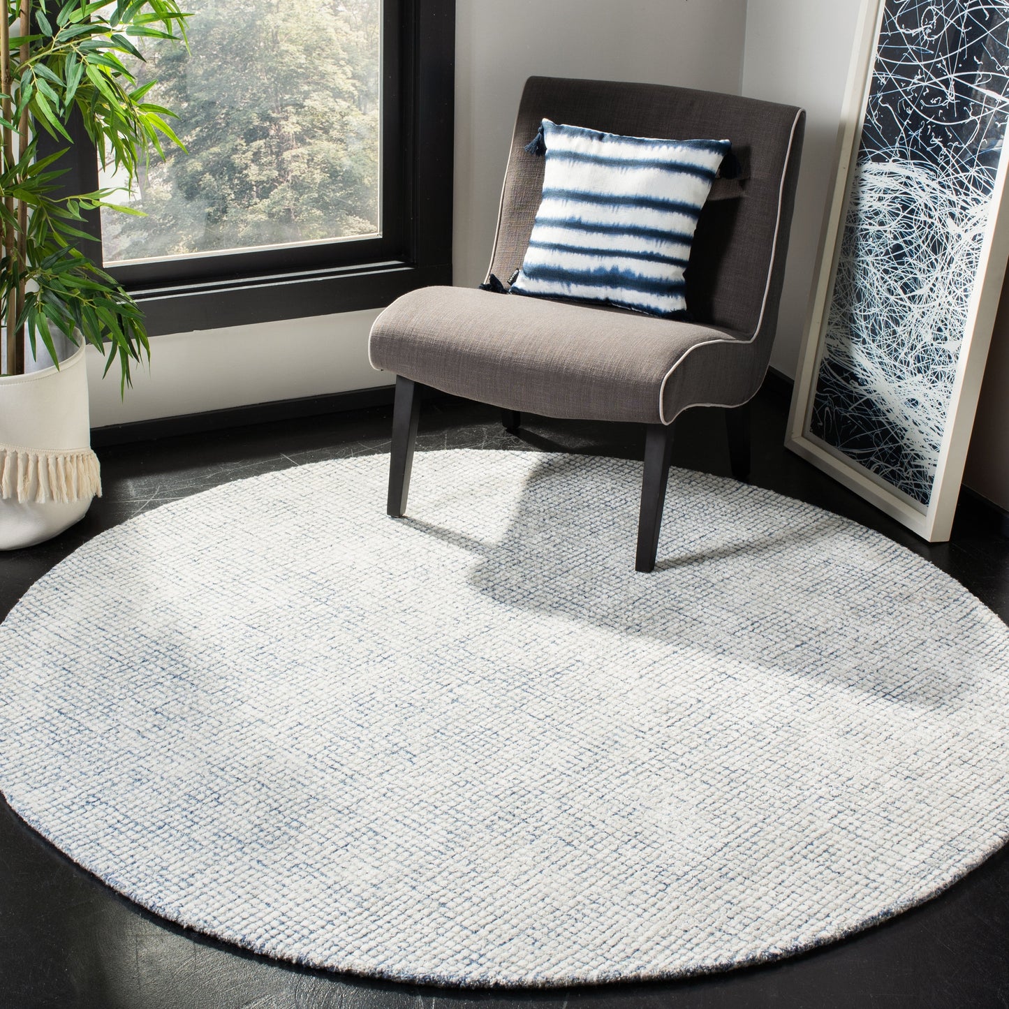 Tapis moderne en viscose SAFAVIEH fait main, abstrait, Marikka