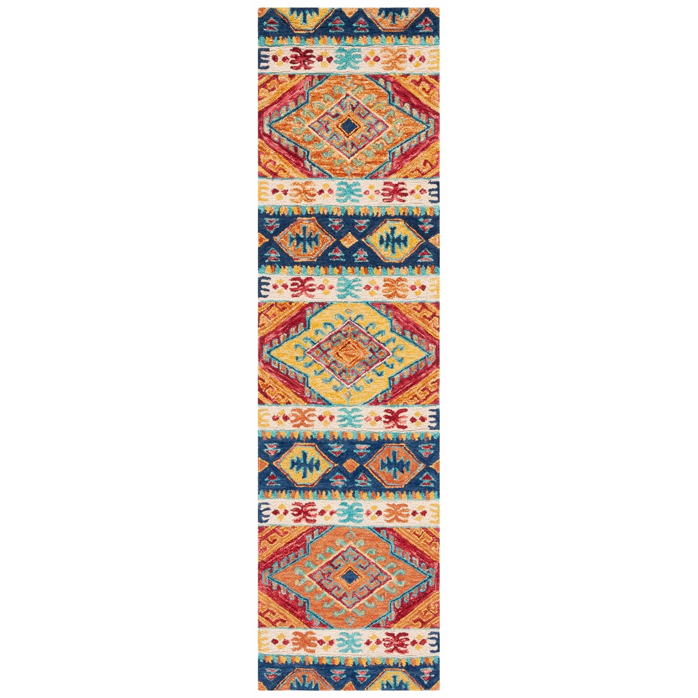 SAFAVIEH Tapis tribal en laine Aspen Geesche Boho fait à la main