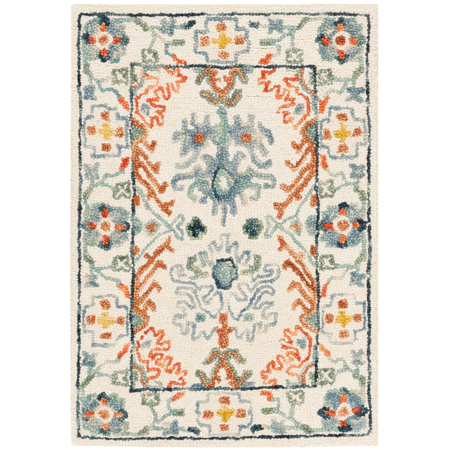 SAFAVIEH Tapis tribal en laine Aspen Gerjanne Boho fait à la main