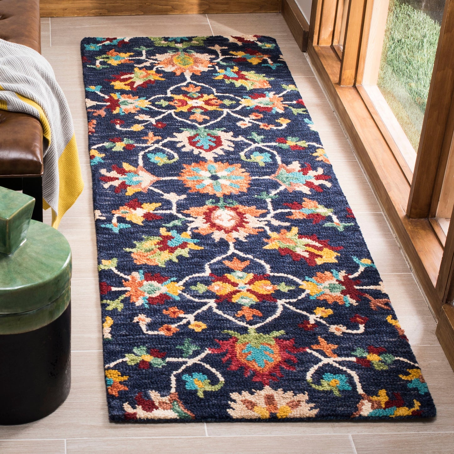 Tapis en laine Aspen Guldeniz Boho Tribal fait main SAFAVIEH