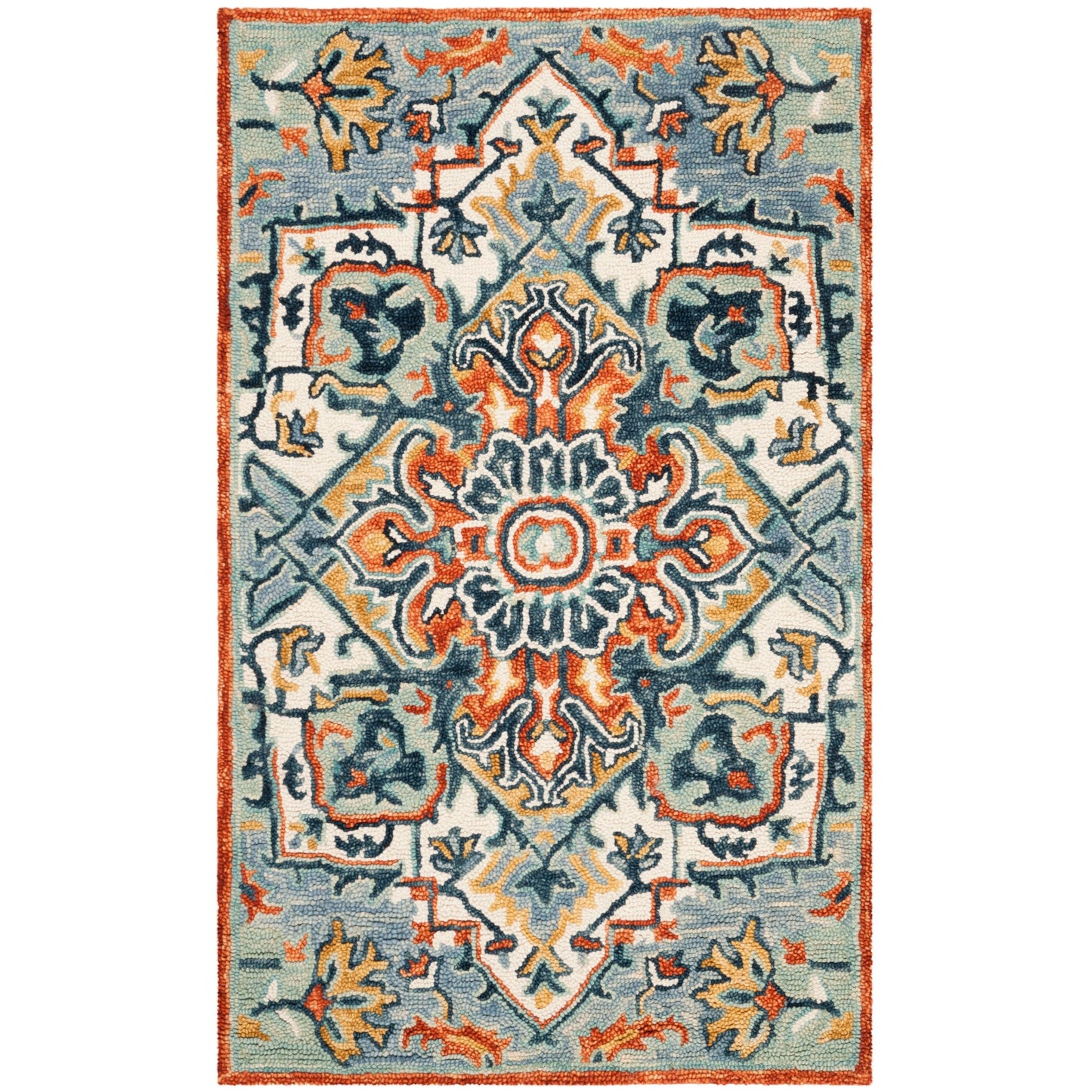 Tapis en laine Aspen Hagar Boho Medallion fait main SAFAVIEH