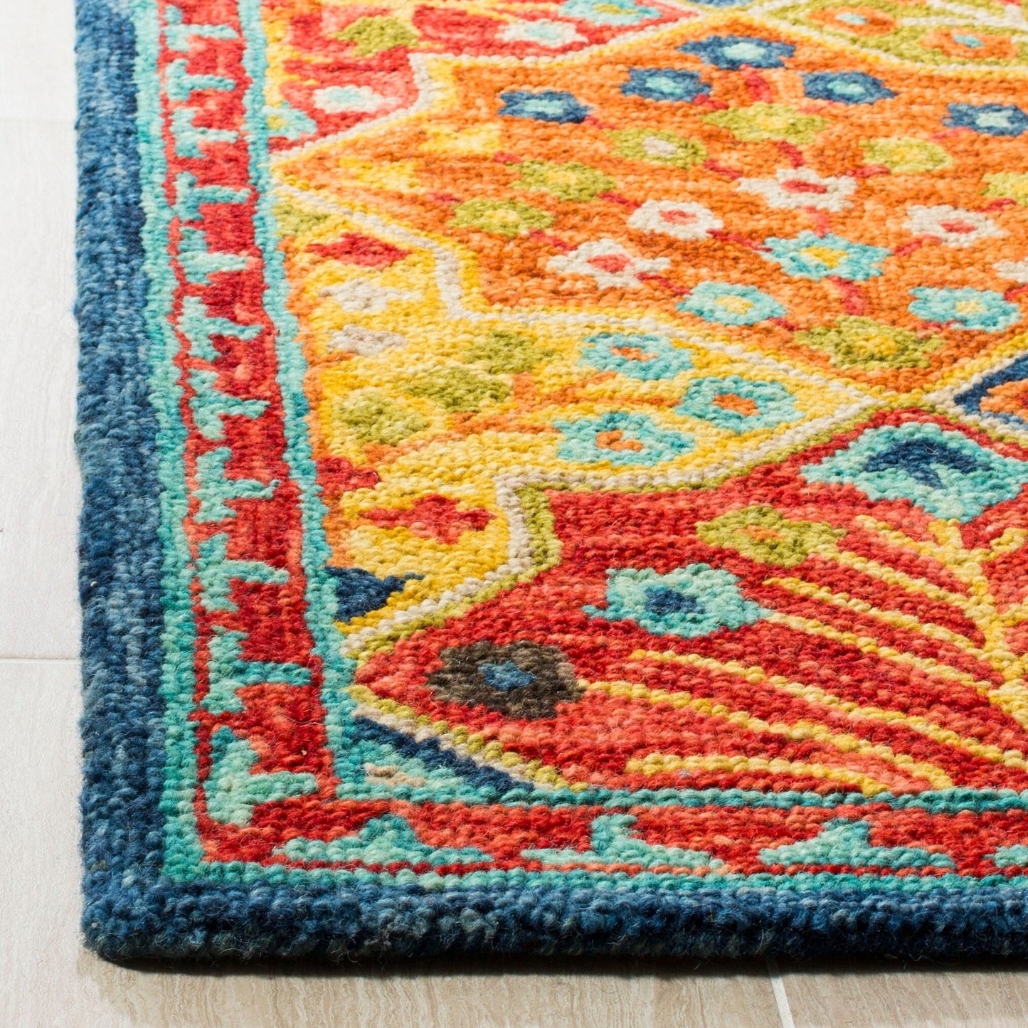 Tapis en laine Aspen Reemtdine Boho Tribal fait main SAFAVIEH