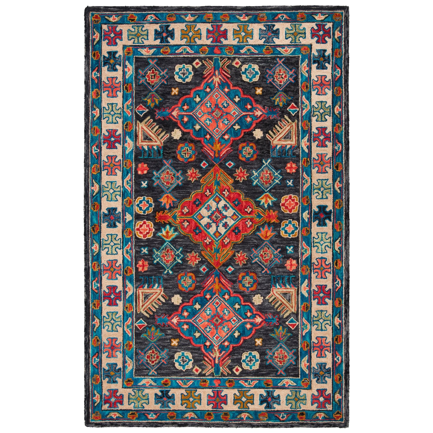 SAFAVIEH Tapis en laine bohème Aspen Sigur镁ora fait à la main