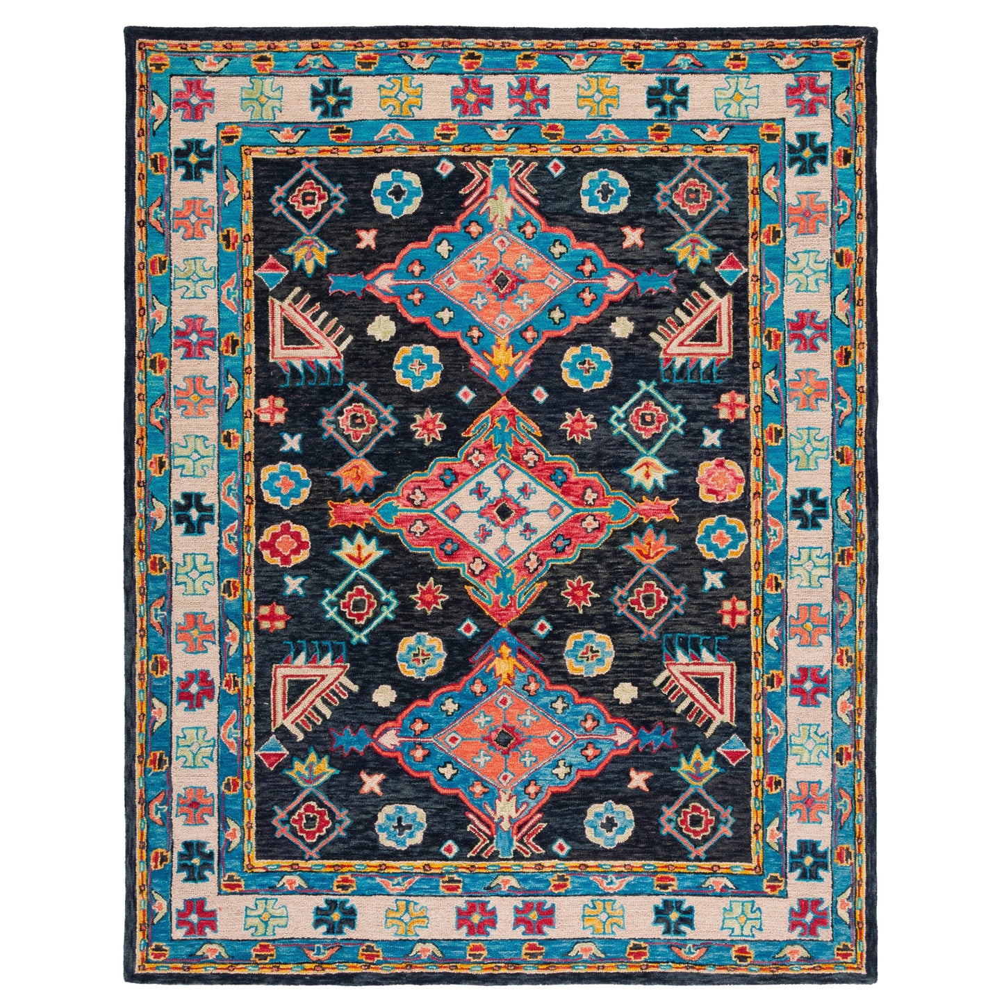 SAFAVIEH Tapis en laine bohème Aspen Sigur镁ora fait à la main