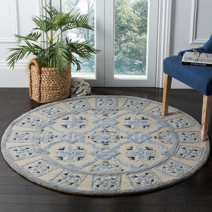 Tapis en laine Bella Rodica moderne à motif floral fait main SAFAVIEH