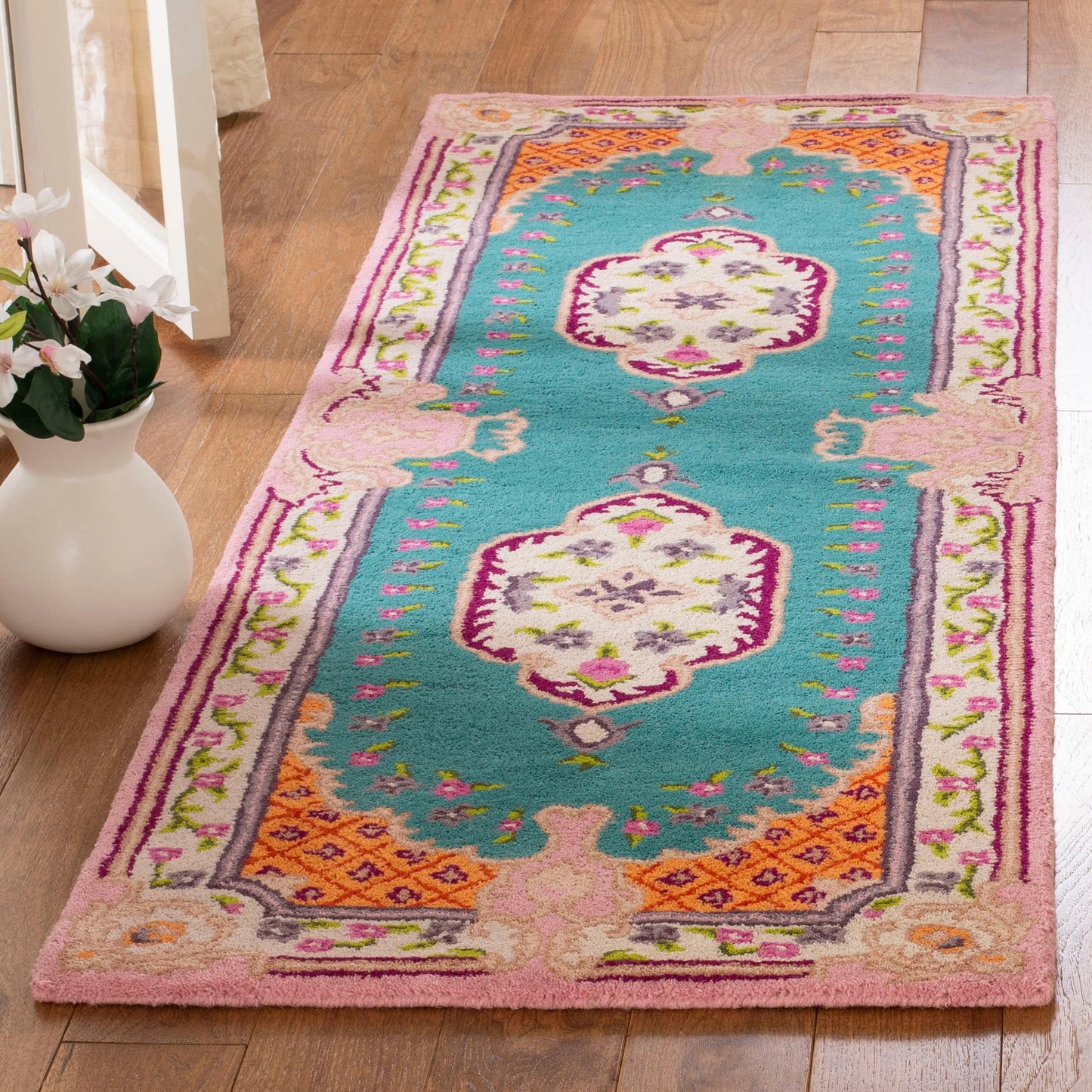 Tapis en laine SAFAVIEH fait main Bellagio Tatevik à médaillon oriental