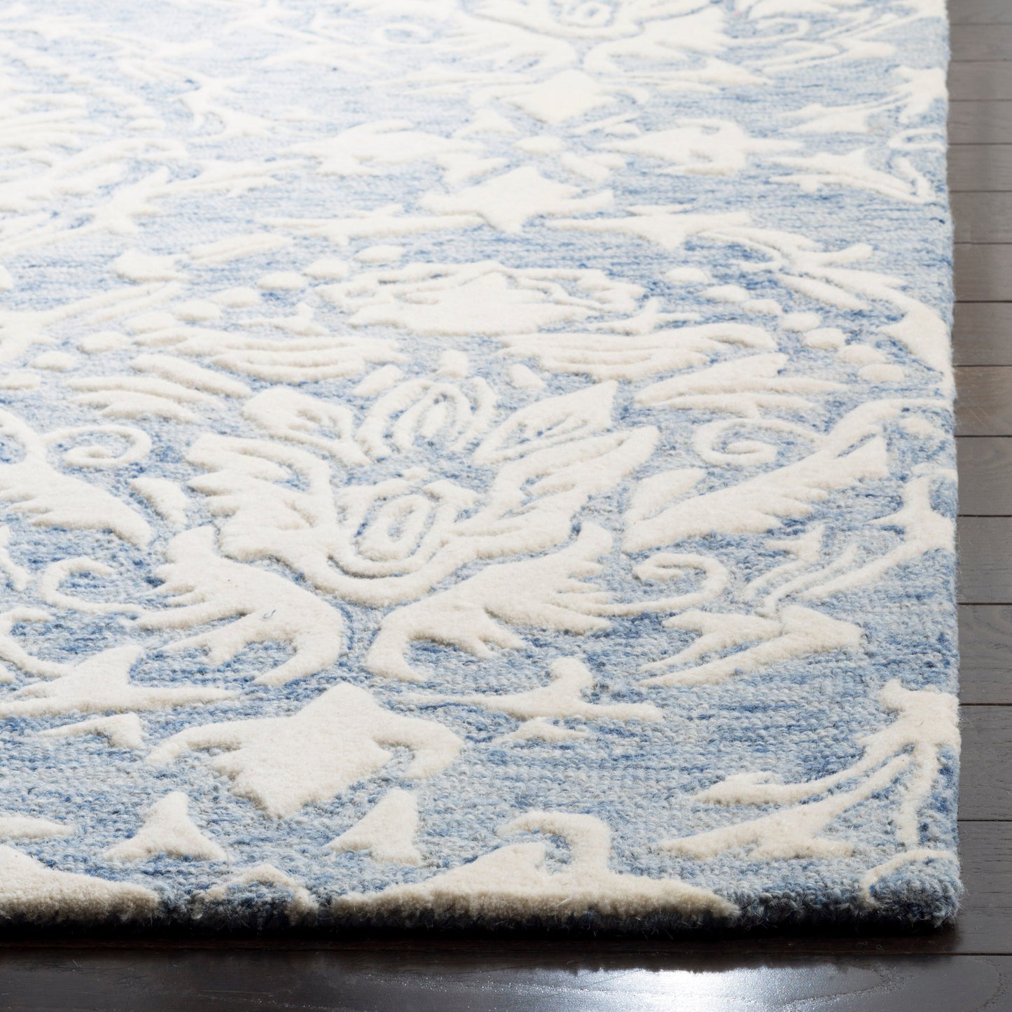 Tapis en laine moderne à motif floral Ambroisine fait main SAFAVIEH
