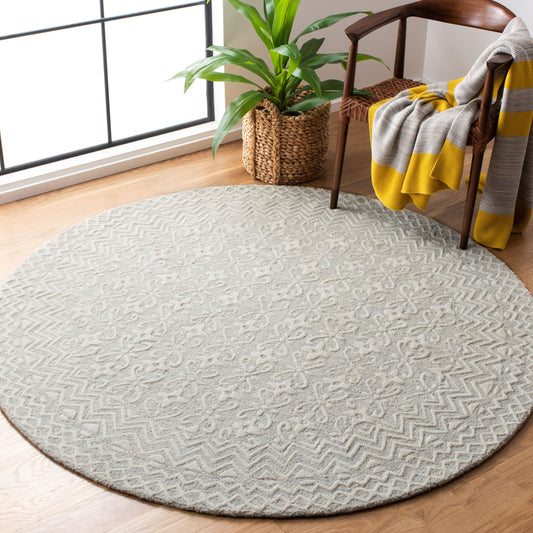 Tapis en laine moderne à motif floral Barbara, fait main, SAFAVIEH