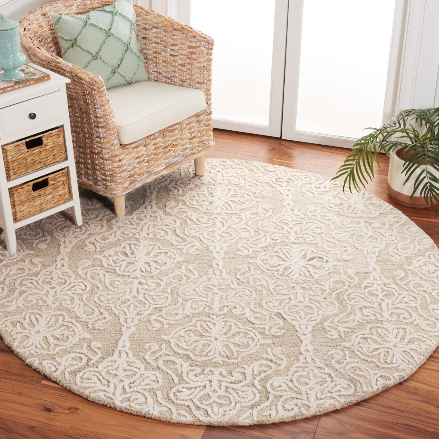 Tapis en laine moderne à motif floral SAFAVIEH fait main Blossom Cateluta