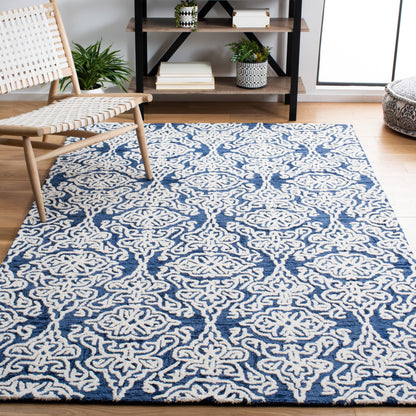 Tapis en laine moderne à motif floral SAFAVIEH fait main Blossom Cateluta
