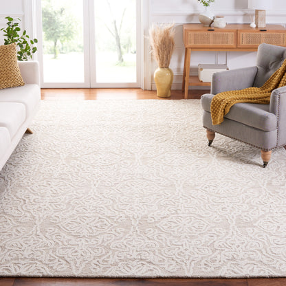 Tapis en laine moderne à motif floral SAFAVIEH fait main Blossom Cateluta