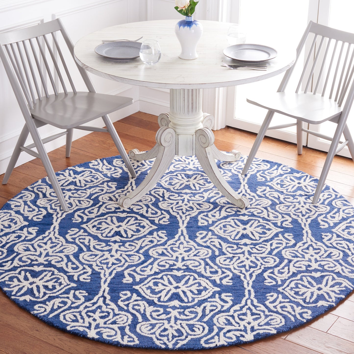 Tapis en laine moderne à motif floral SAFAVIEH fait main Blossom Cateluta