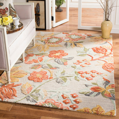 Tapis en laine moderne à motif floral SAFAVIEH fait main Blossom Hysnije