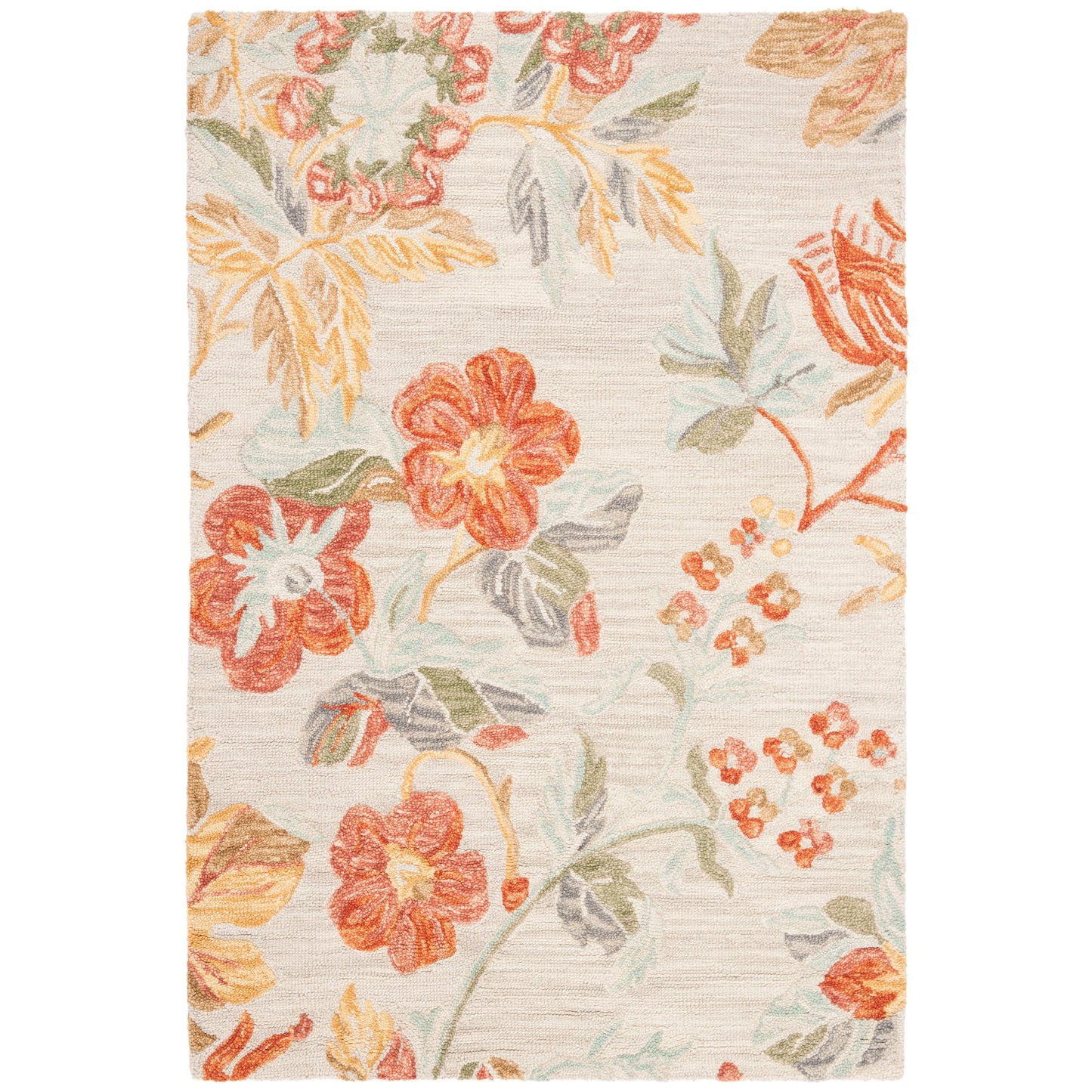 Tapis en laine moderne à motif floral SAFAVIEH fait main Blossom Hysnije