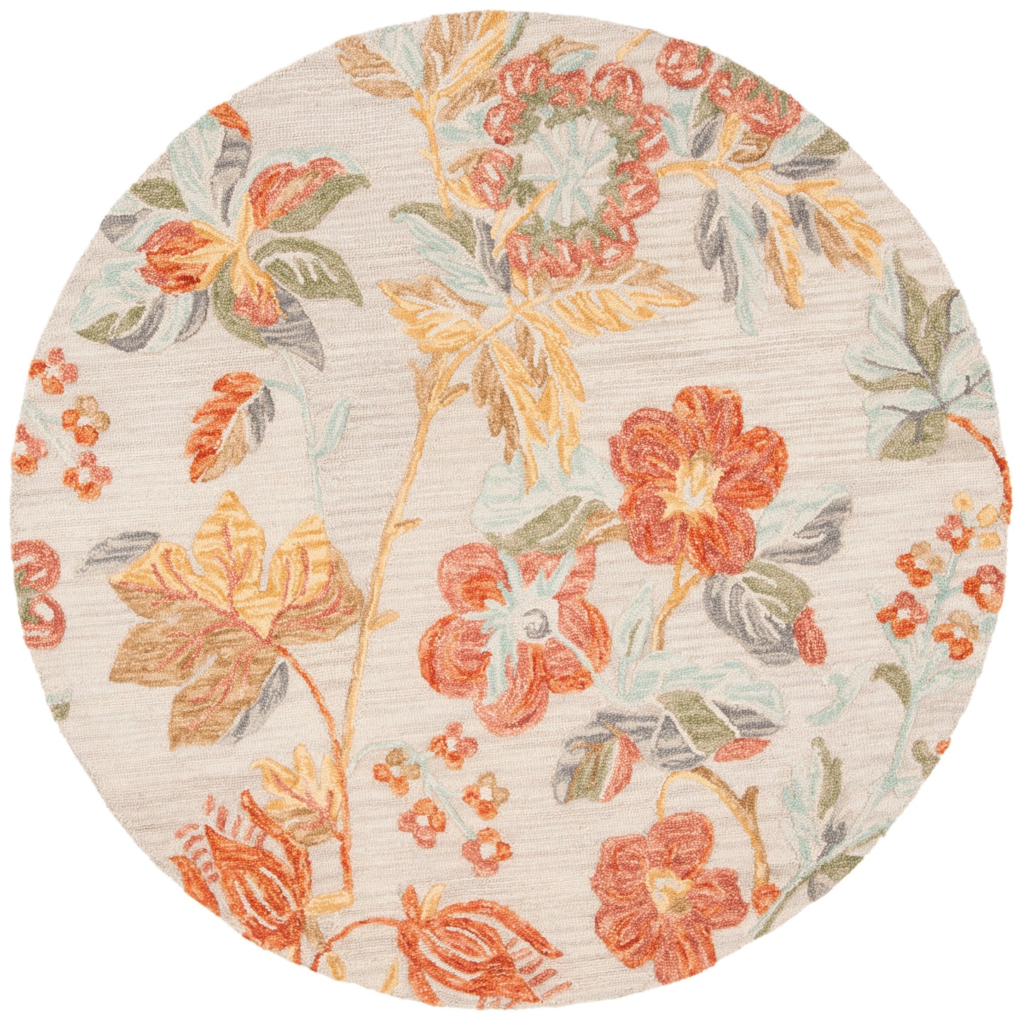 Tapis en laine moderne à motif floral SAFAVIEH fait main Blossom Hysnije