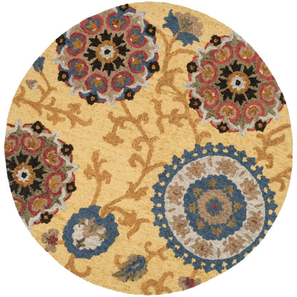 Tapis en laine moderne à motif floral Blossom Maaret, fait main par SAFAVIEH