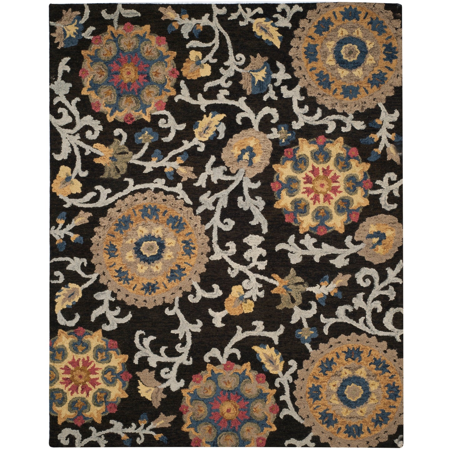 Tapis en laine moderne à motif floral Blossom Maaret, fait main par SAFAVIEH