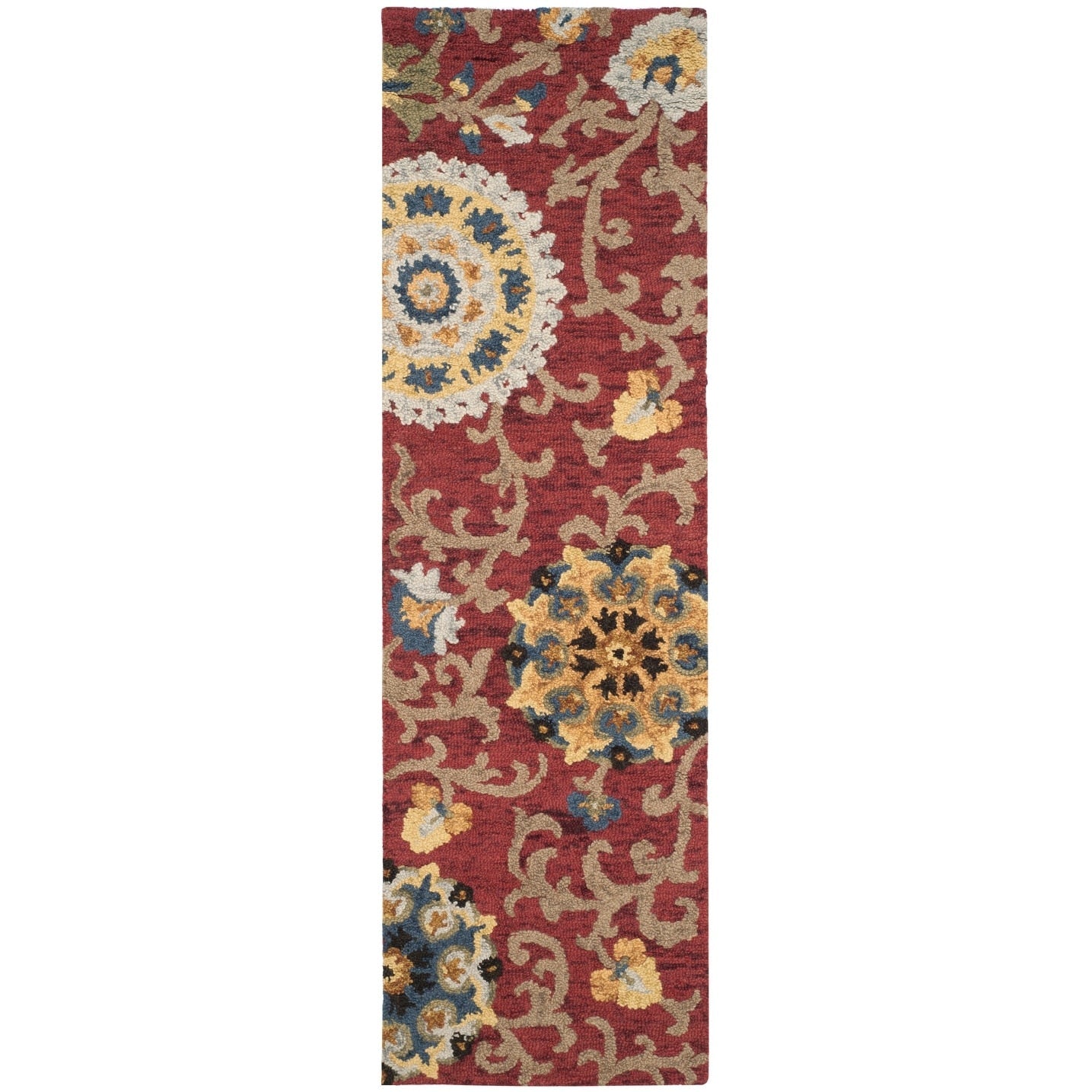 Tapis en laine moderne à motif floral Blossom Maaret, fait main par SAFAVIEH