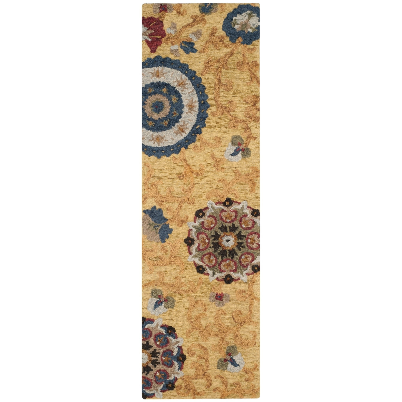 Tapis en laine moderne à motif floral Blossom Maaret, fait main par SAFAVIEH