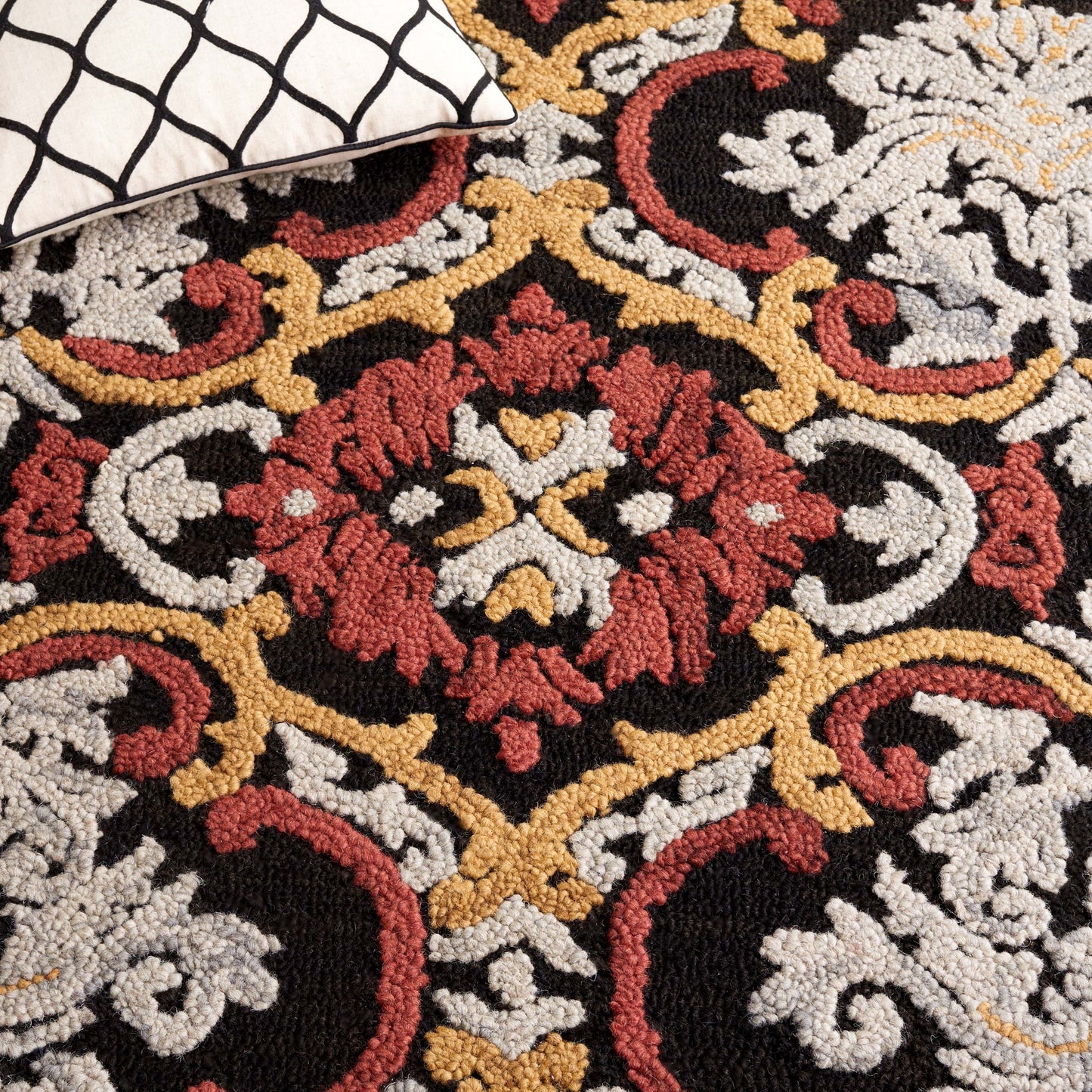 Tapis en laine à motif floral Porzia fait main SAFAVIEH