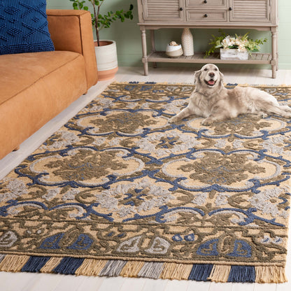 Tapis en laine à motif floral Porzia fait main SAFAVIEH