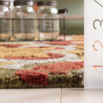 Tapis en laine à motif floral Porzia fait main SAFAVIEH