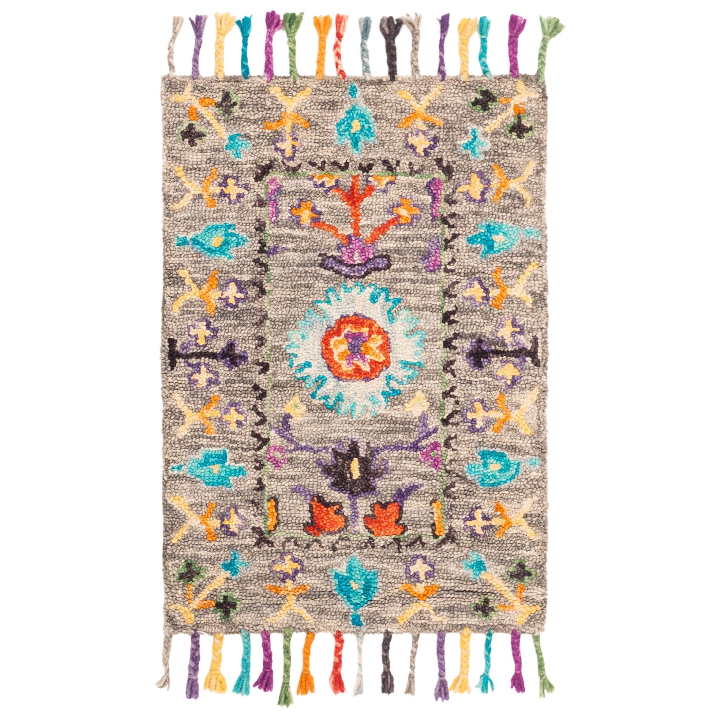 Tapis en laine moderne à motif floral Takuko fait main SAFAVIEH