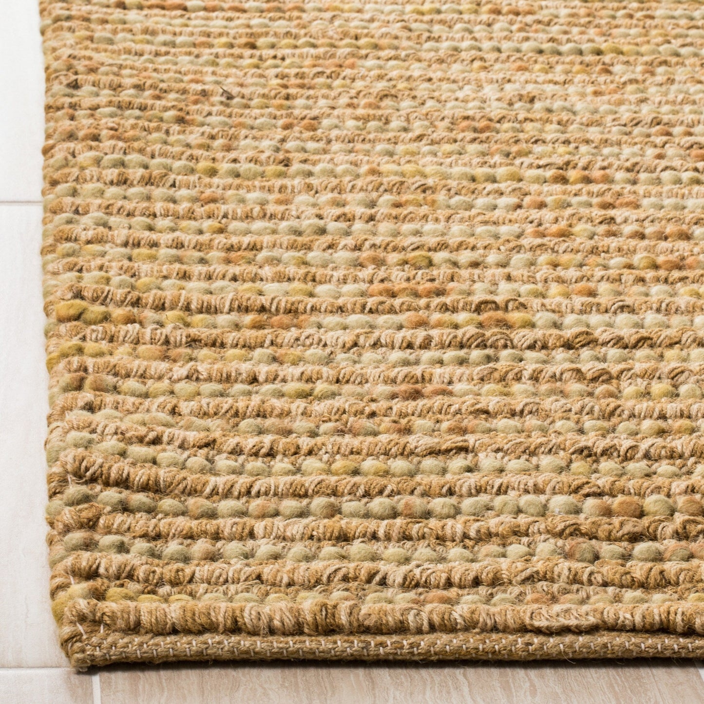 SAFAVIEH Tapis bohème fait à la main en jute et en laine Jelisava